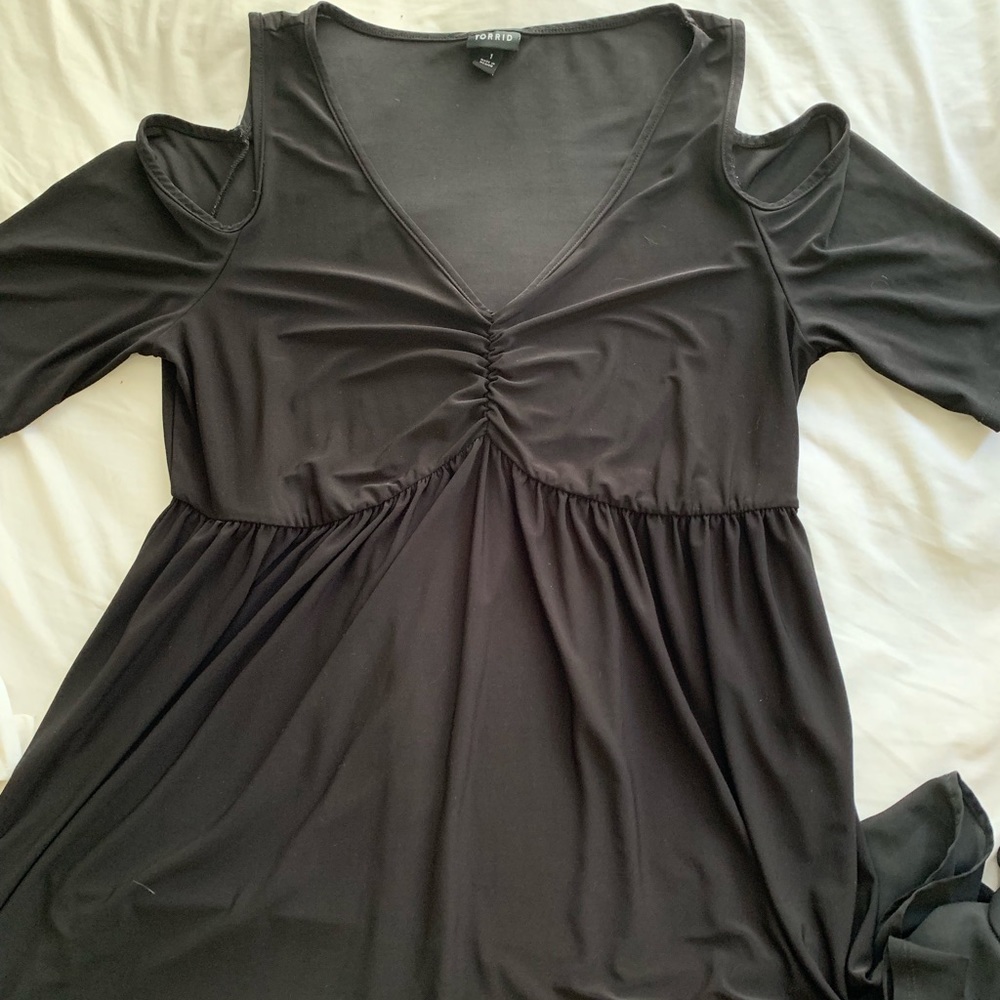 Torrid Babydoll Cold Shoulder Top